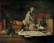 Jean Baptiste Simeon Chardin Still life with the Attributes  of Arts oil painting reproduction